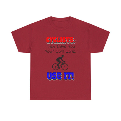 Cyclists 1 - Unisex Heavy Cotton Tee - UK