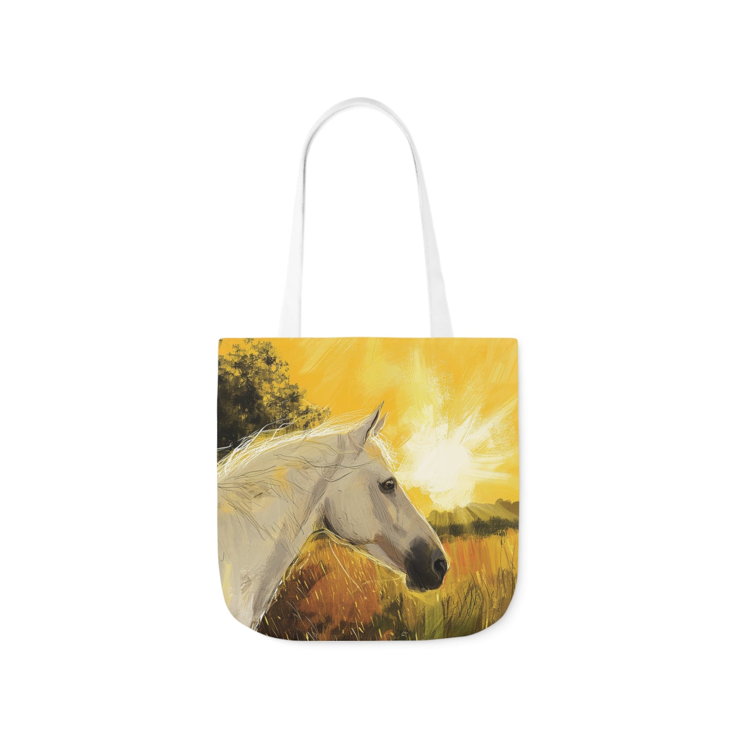 Horse #3 Polyester Canvas Tote Bag (AOP)