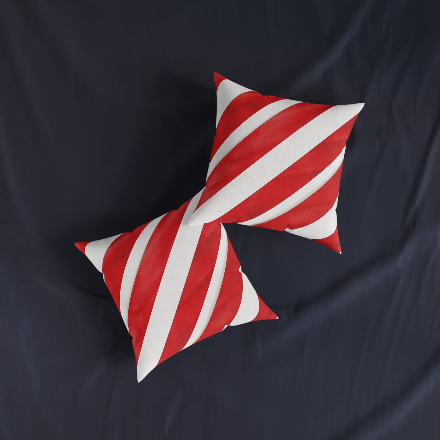Strawberries and Cream Stripes - Square Pillow - UK