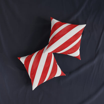 Strawberries and Cream Stripes - Square Pillow - UK