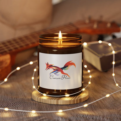 Colorful Scented Soy Candle - Eco-Friendly Amber Jar USA
