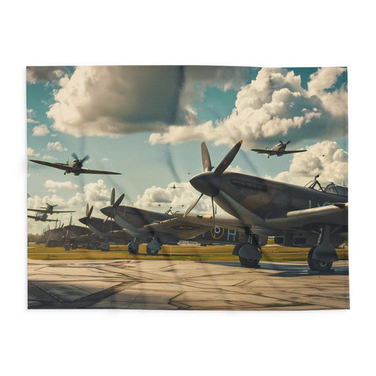 WW2 Airfield #4 Arctic Fleece Blanket - UK