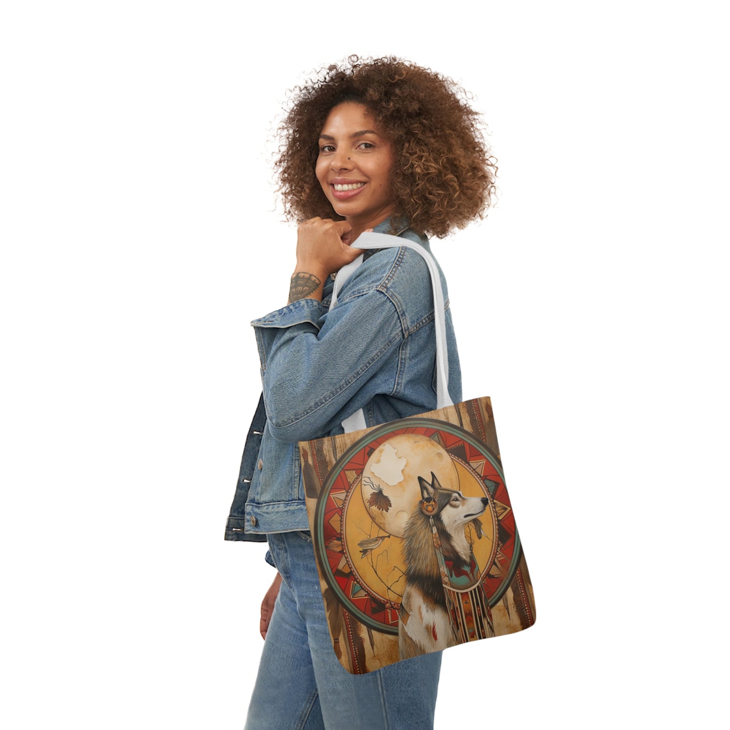 Native American Art #2 - Polyester Canvas Tote Bag (AOP)