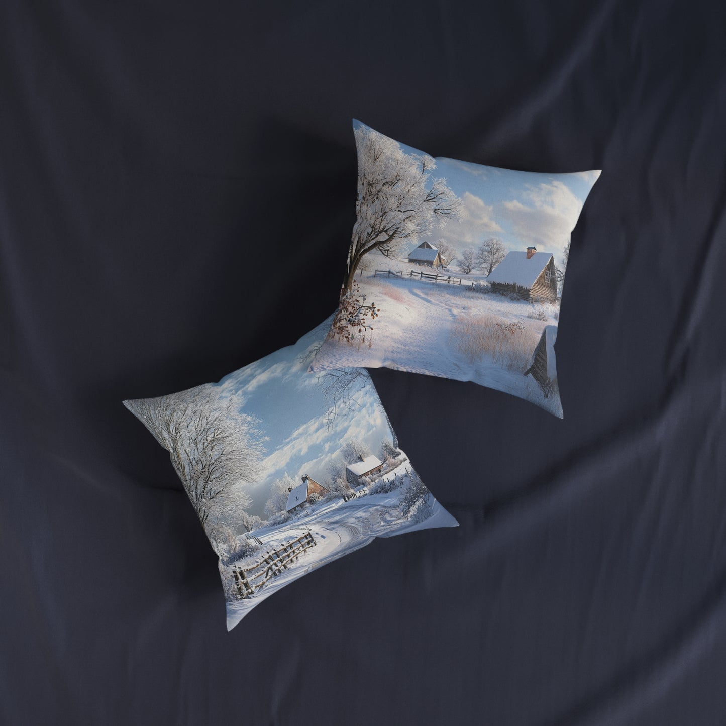 Winter in The Countryside - Square Cushion  - UK