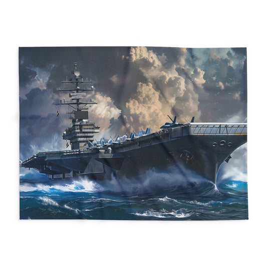 Aircraft Carrier 2 Arctic Fleece Blanket - USA
