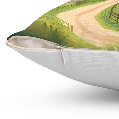 Countryside #3 - Spun Polyester Pillow USA