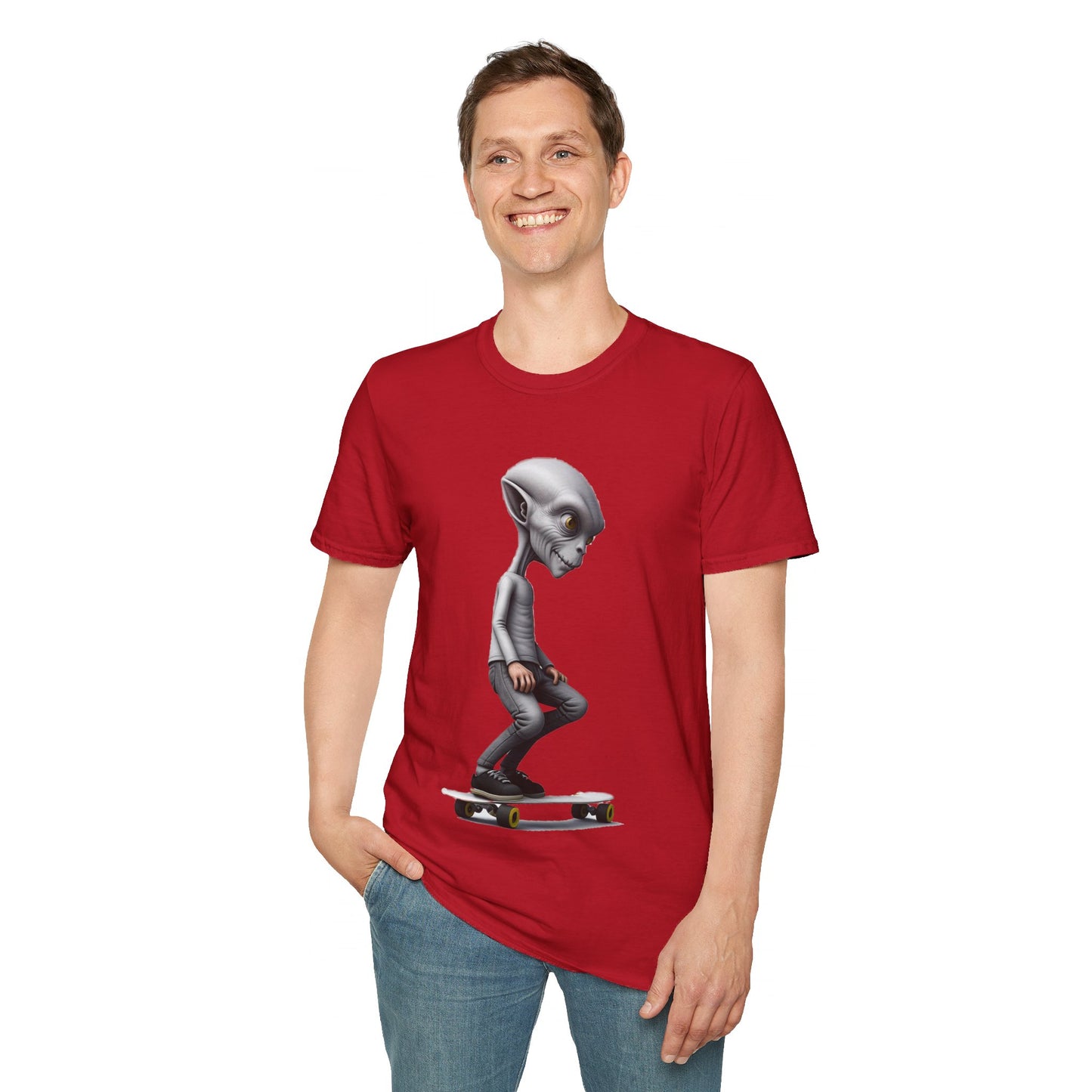 Alien Skater - Unisex Softstyle T-Shirt - UK