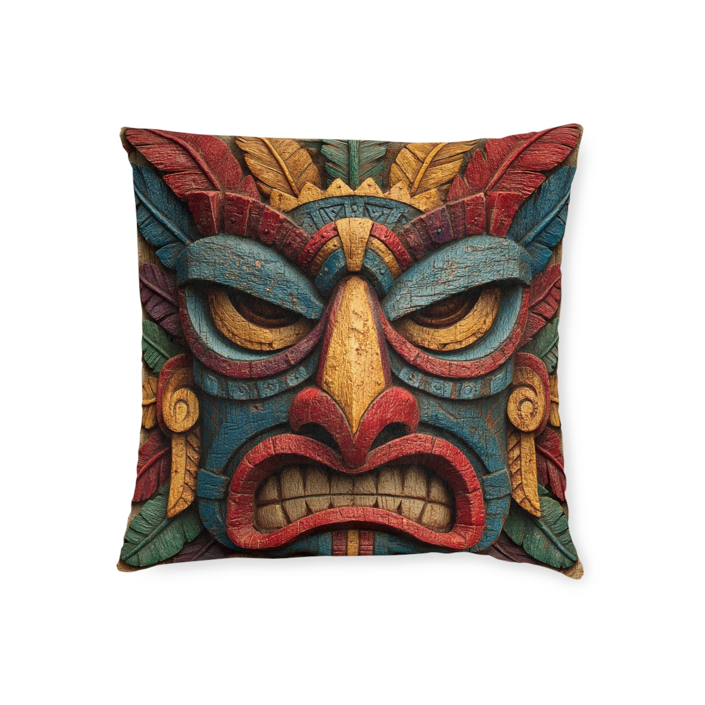Tiki 1 - Square Cushion - UK