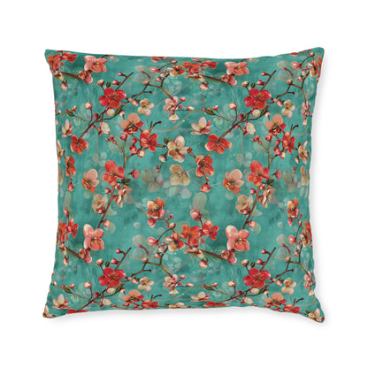 Turquoise Chinoiseries - Square Pillow - UK