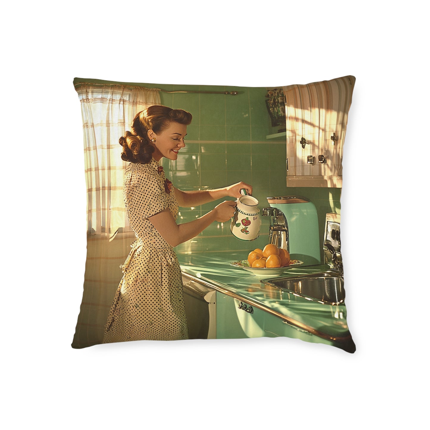 1950s Americana 2 - Square Pillow - UK