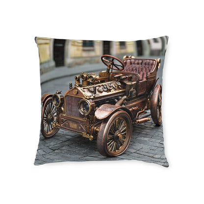 Industrial-Style Car 3 - Square Cushion - Steampunk Home Decor UK