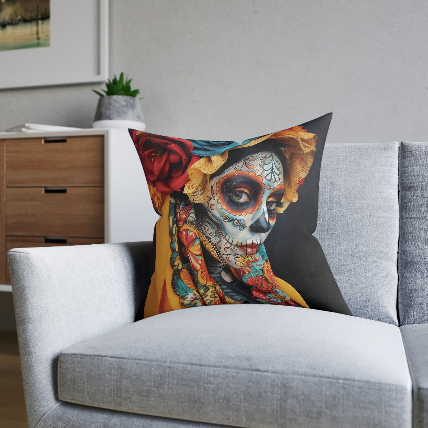 Day of The Dead - Square Pillow - UK