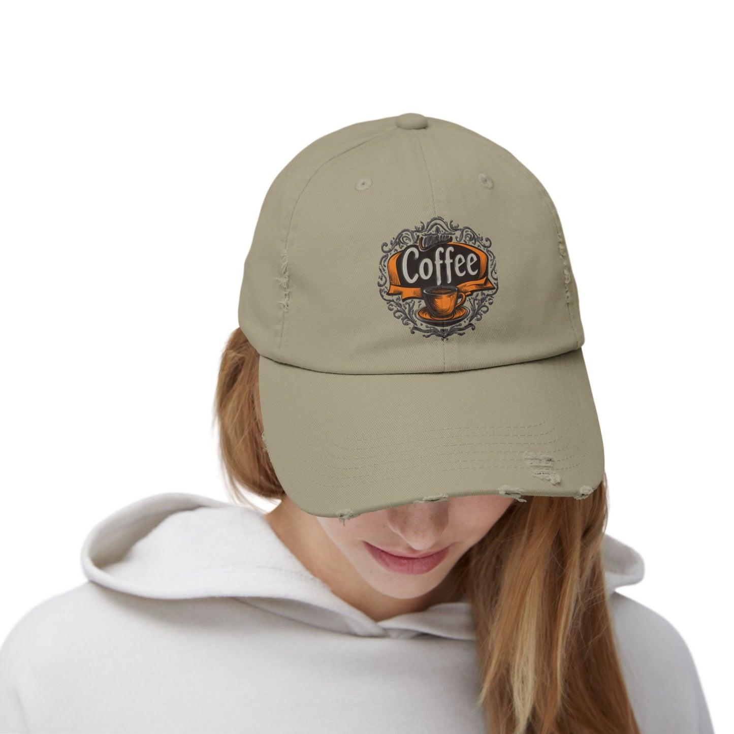 Vintage Style Hat 4 for Coffee Lovers - Unisex Distressed Coffee Cap - USA
