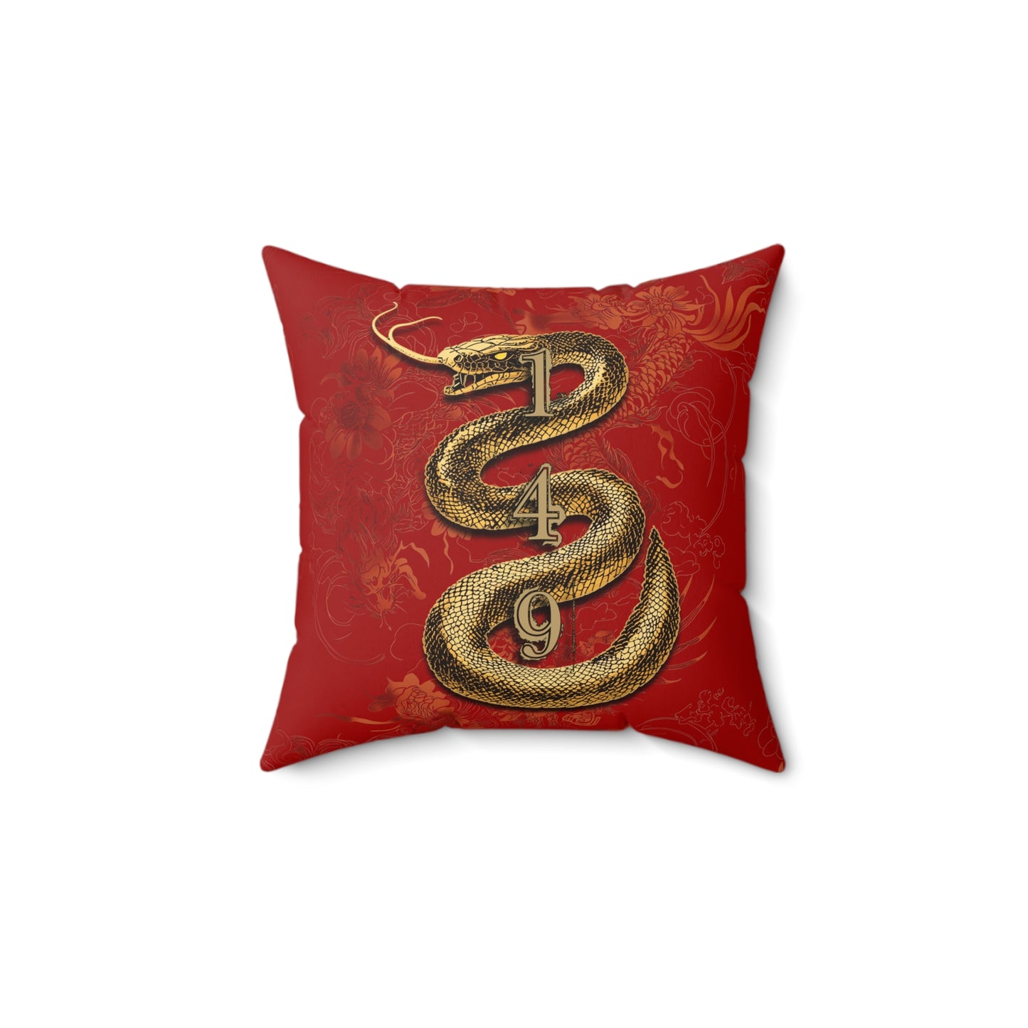 Chinese Year of The Snake - Faux Suede Square Cushion CHINA