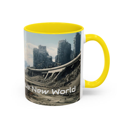 Futuristic Landscape Accent Coffee Mug - Perfect for Sci-Fi Lovers - UK