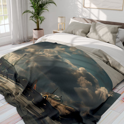 WW2 Airfield #3 Arctic Fleece Blanket - UK