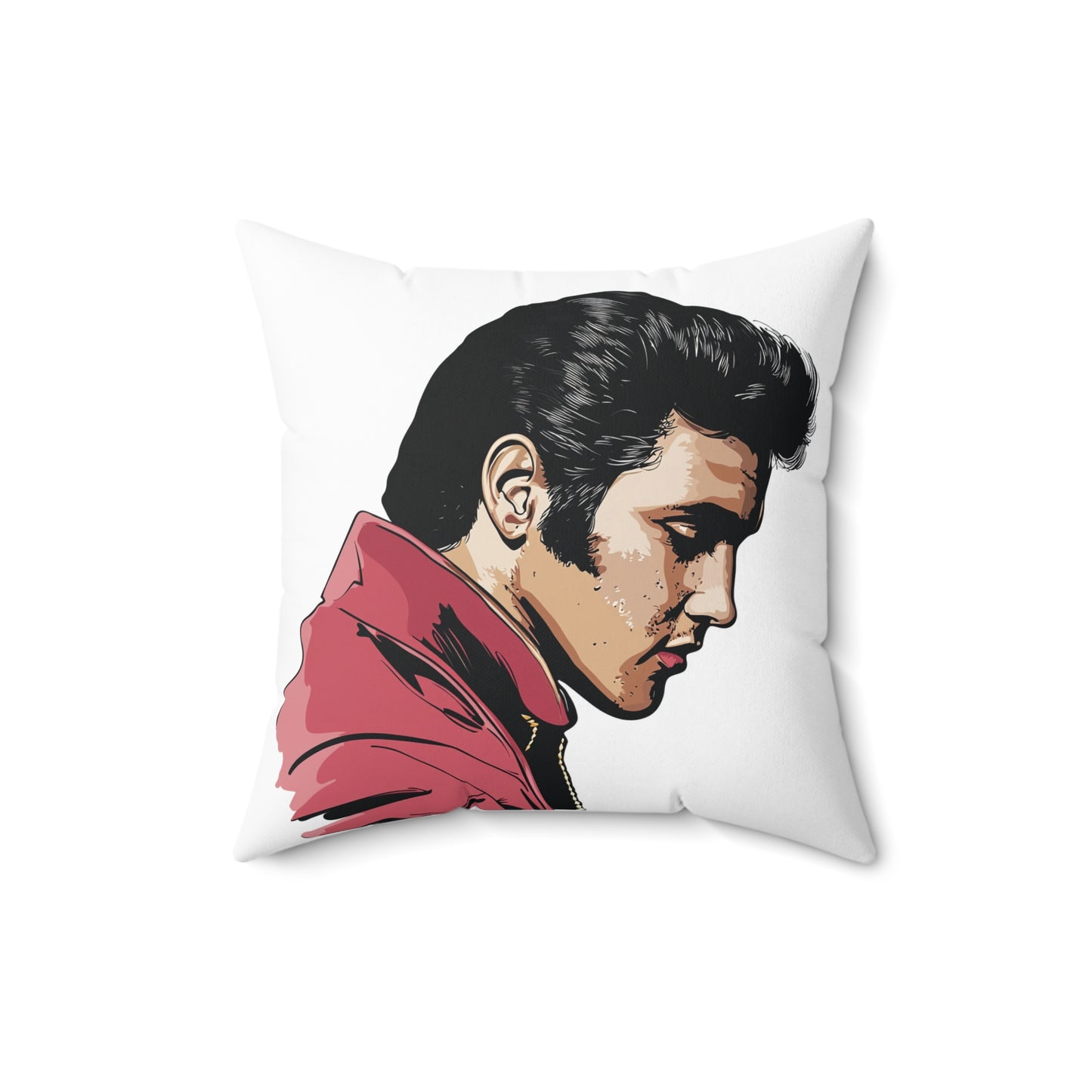 Elvis and Amy - Spun Polyester Square Pillow - USA
