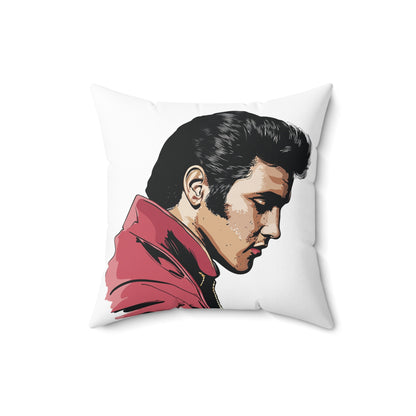 Elvis and Amy - Spun Polyester Square Pillow - USA