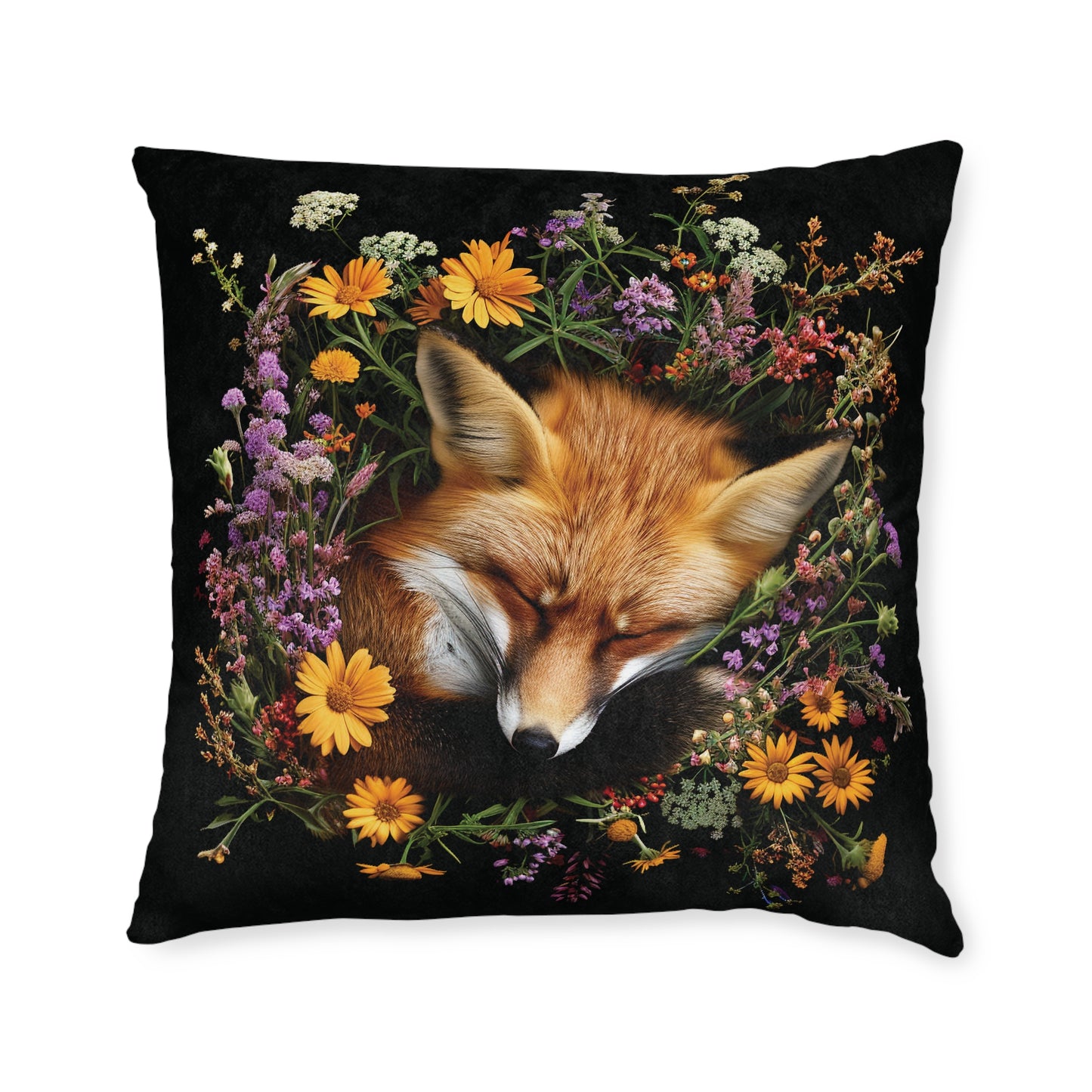 Sleeping Fox - Square Pillow - UK