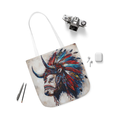 Native American Art #3 - Polyester Canvas Tote Bag (AOP)
