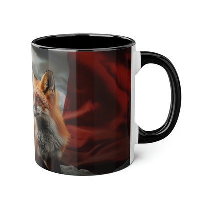 Fox and Flag Accent Mug, 11oz - Canada Only