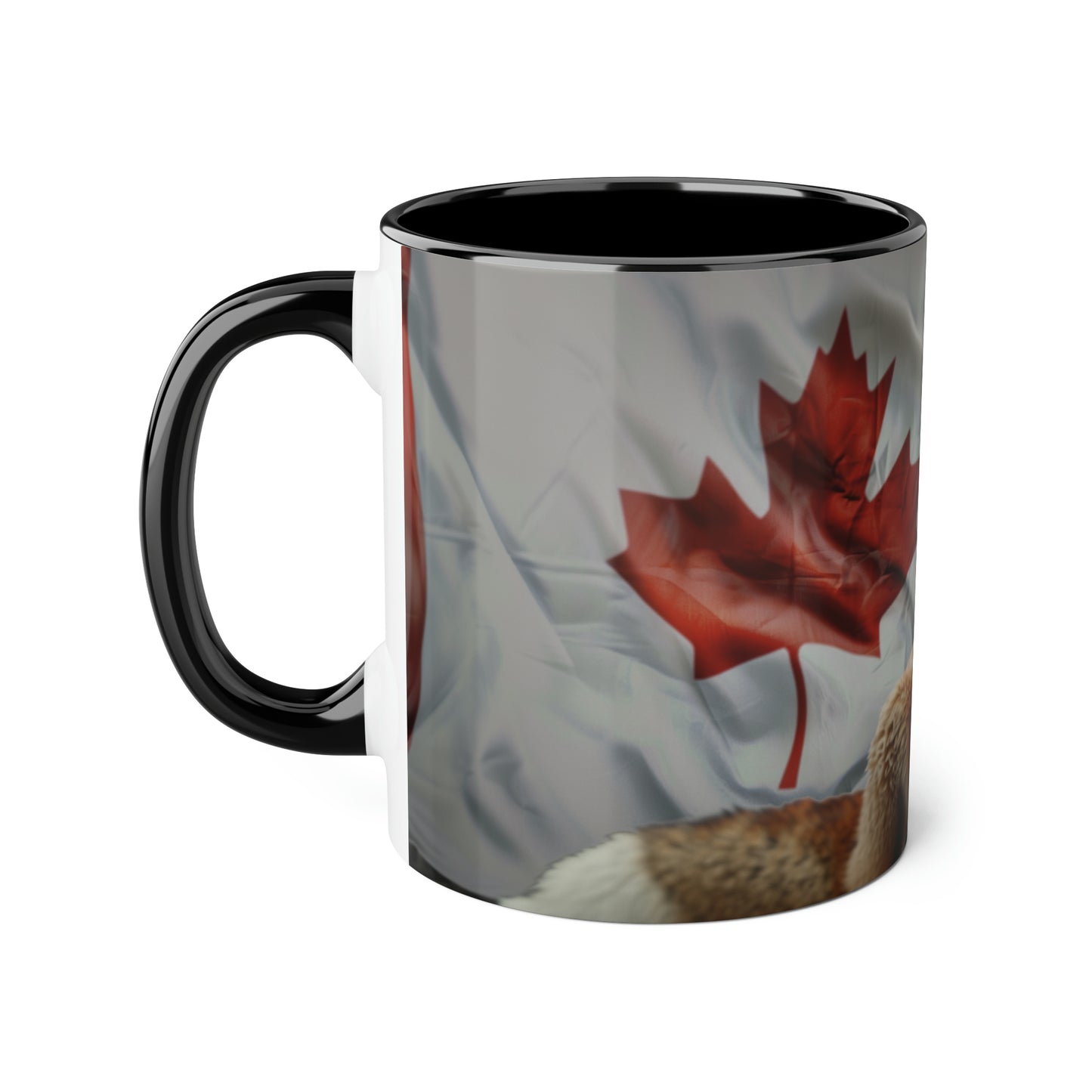 Fox and Flag Accent Mug, 11oz - Canada Only