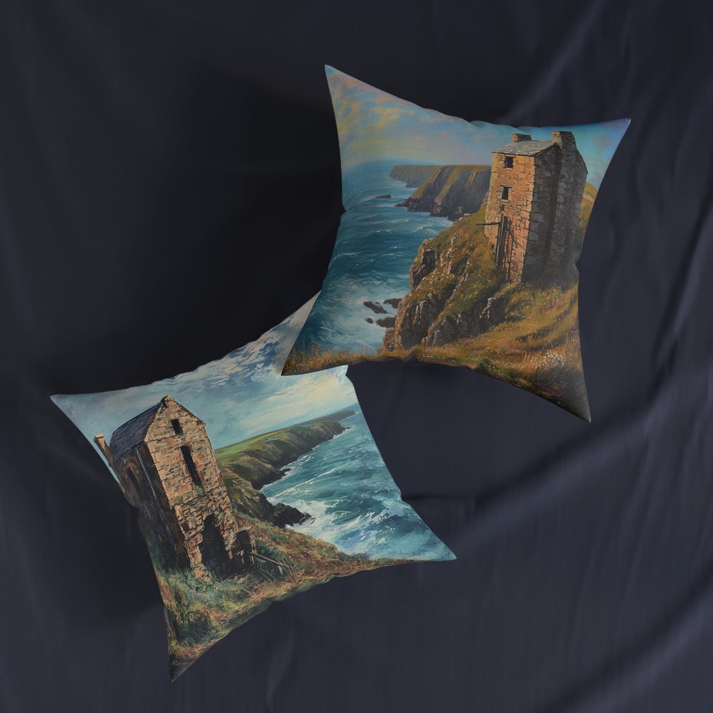 Cornwall - Engine House Cushion - UK