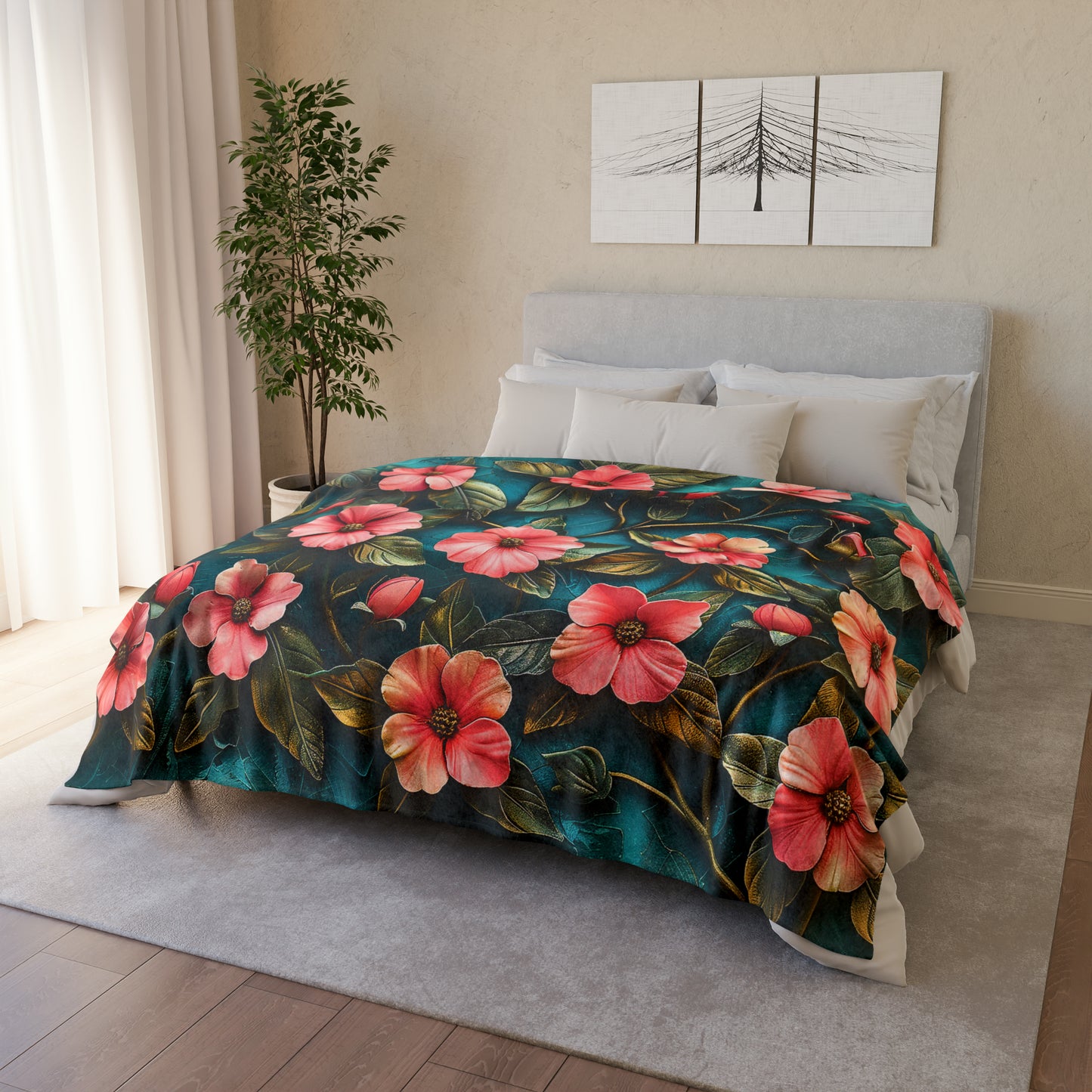 Chinoiserie #6 - Soft Polyester Blanket