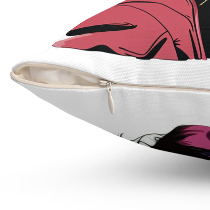 Elvis and Amy - Spun Polyester Square Pillow - USA