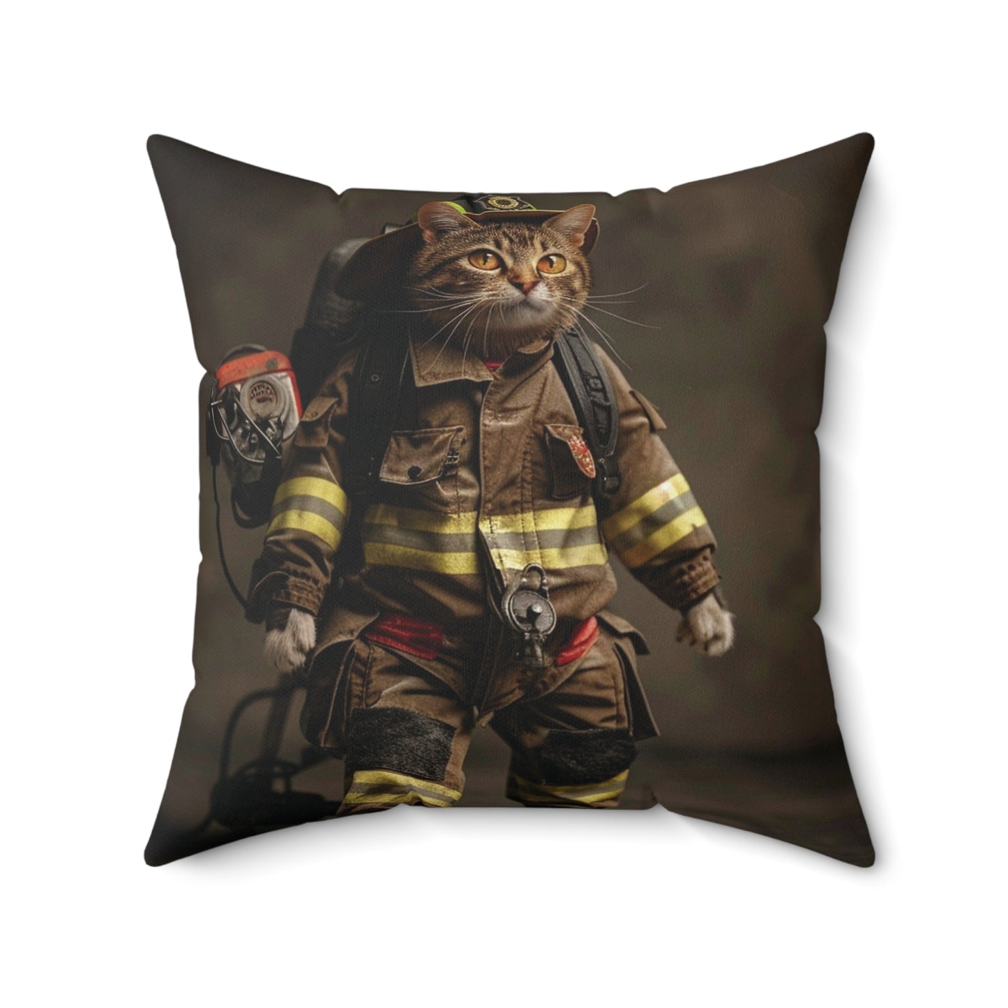 Top Gun Cat - Spun Polyester Square Pillow - USA