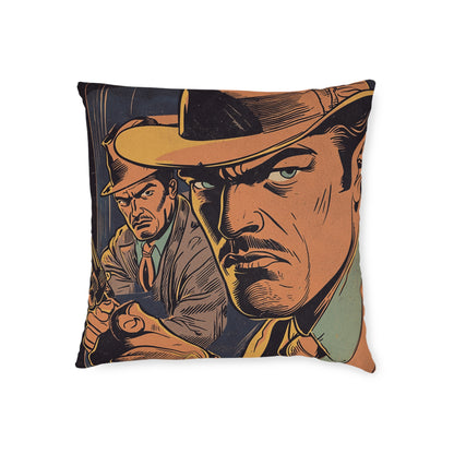 1940s Gangster Comic 2 - Square Cushion - Gangster Home Decor UK