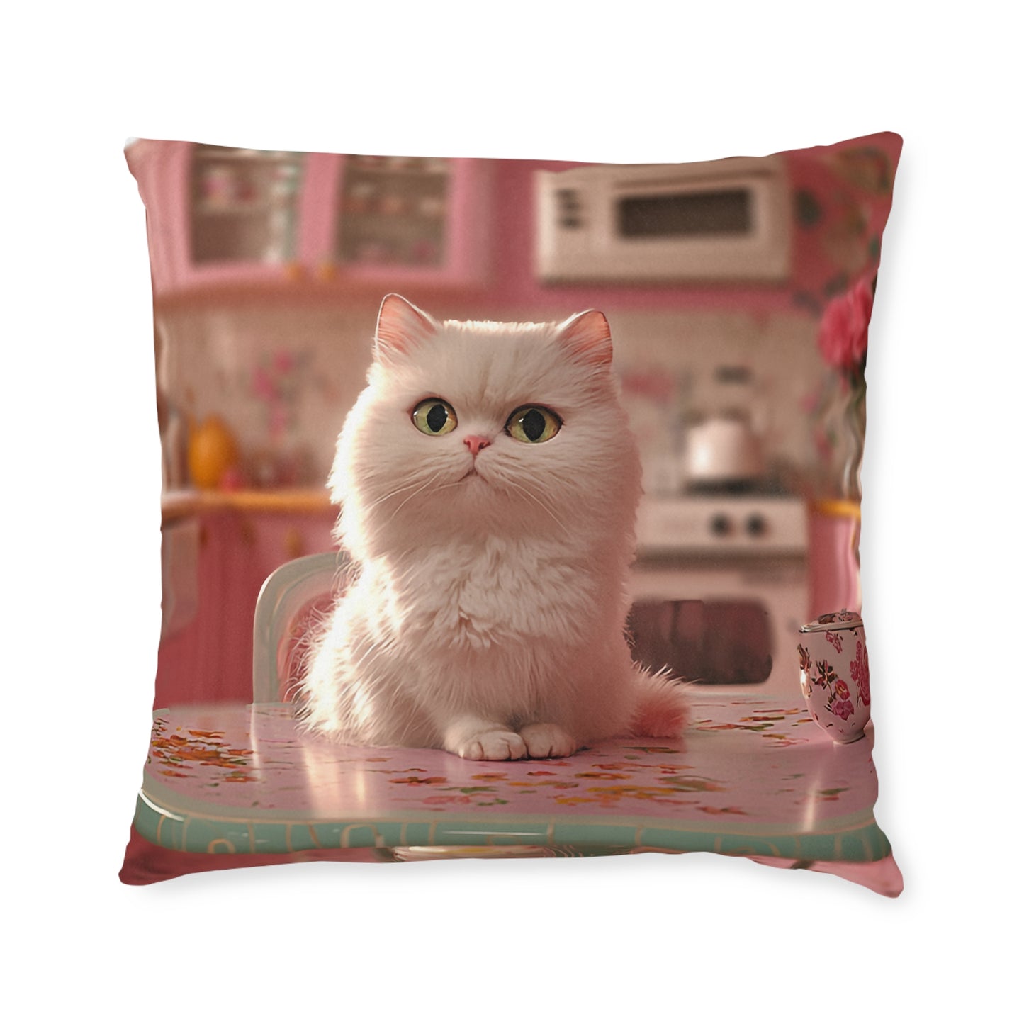 Cute Kitty Square Pillow UK