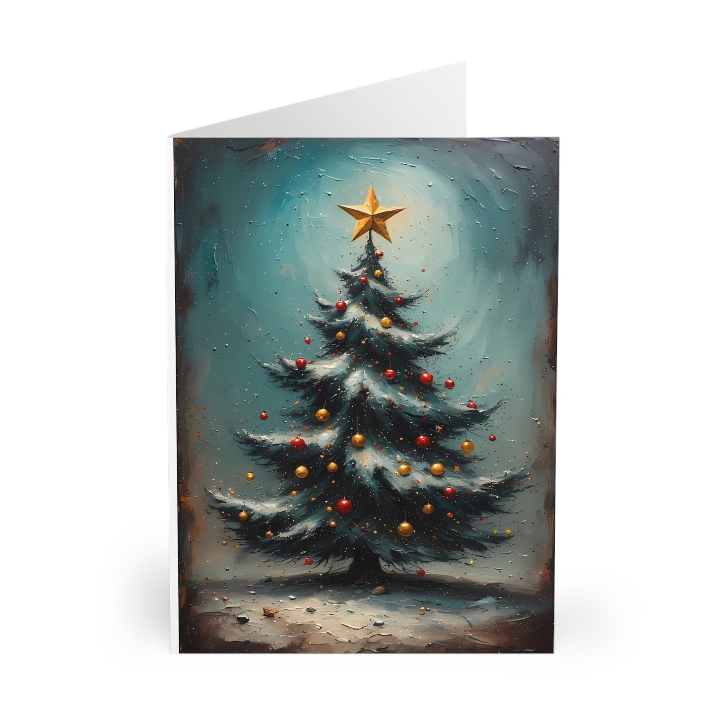 Christmas Tree Greeting Cards (5 Pack) - UK