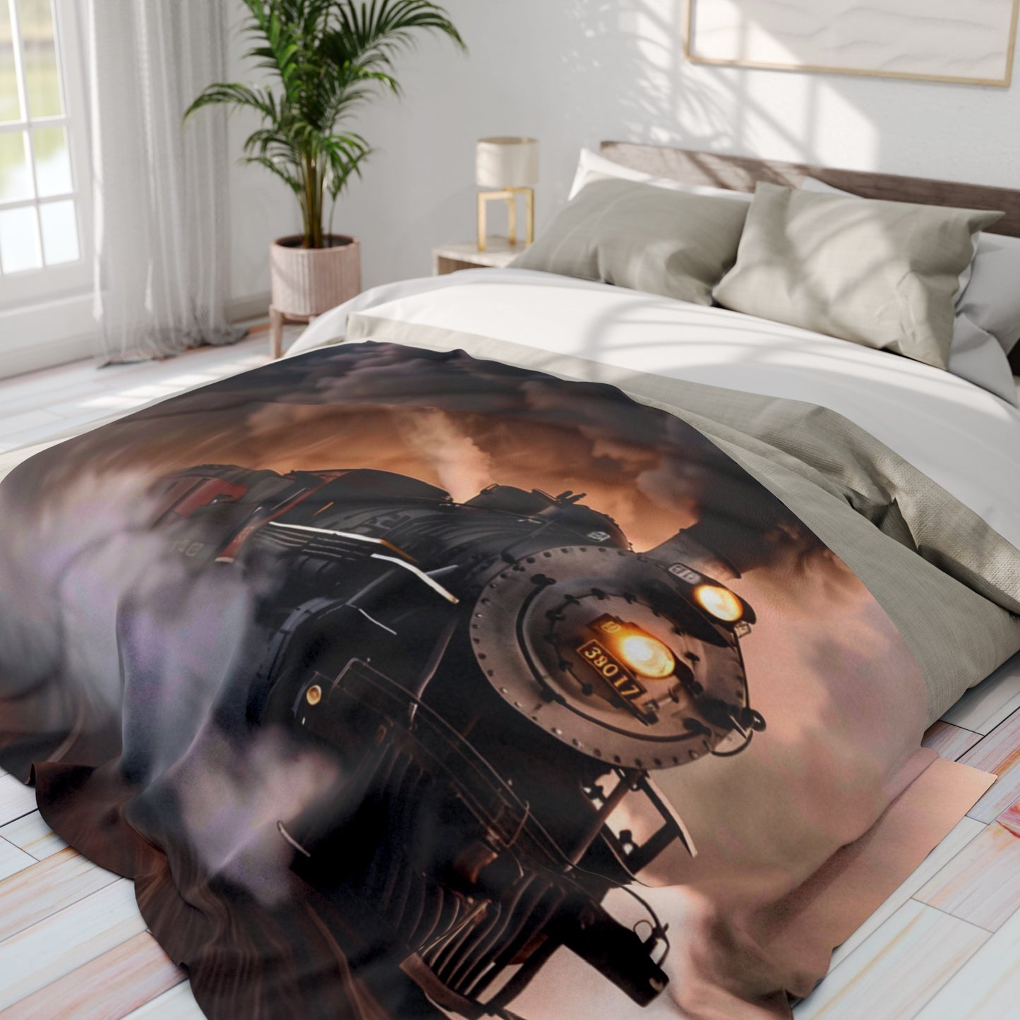 Steam Train #1 - Arctic Fleece Blanket - UK, USA