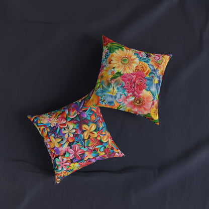 Summer Flowers - Square Pillow - UK