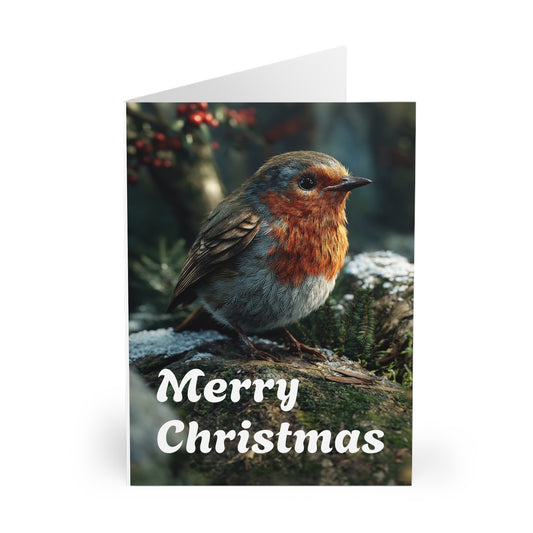 Christmas Robin Greeting Cards (5 Pack) - UK