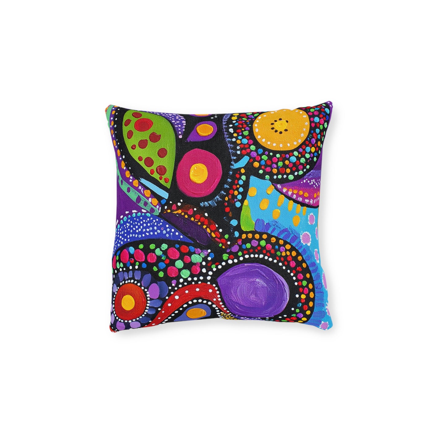 Traditional Aboriginal 4 - Square Pillow - UK