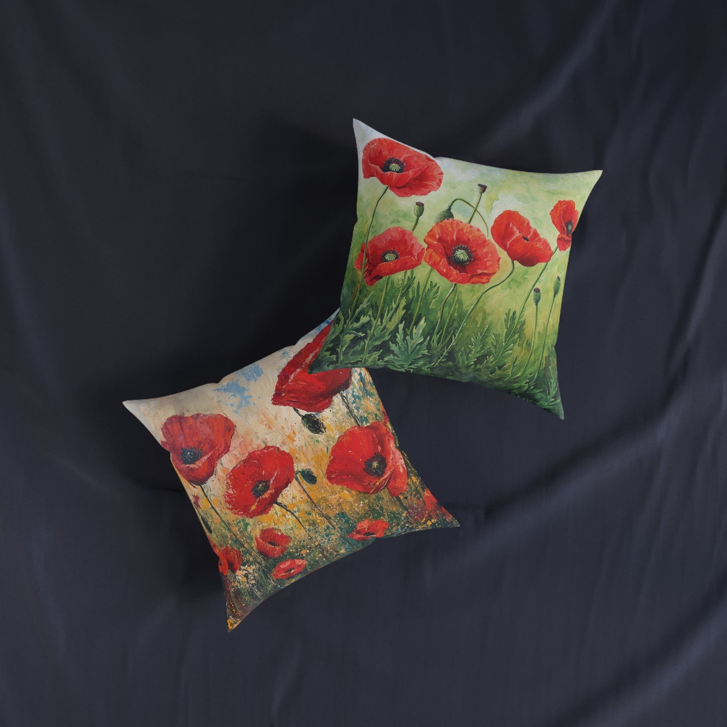 Poppies - Square Pillow - UK