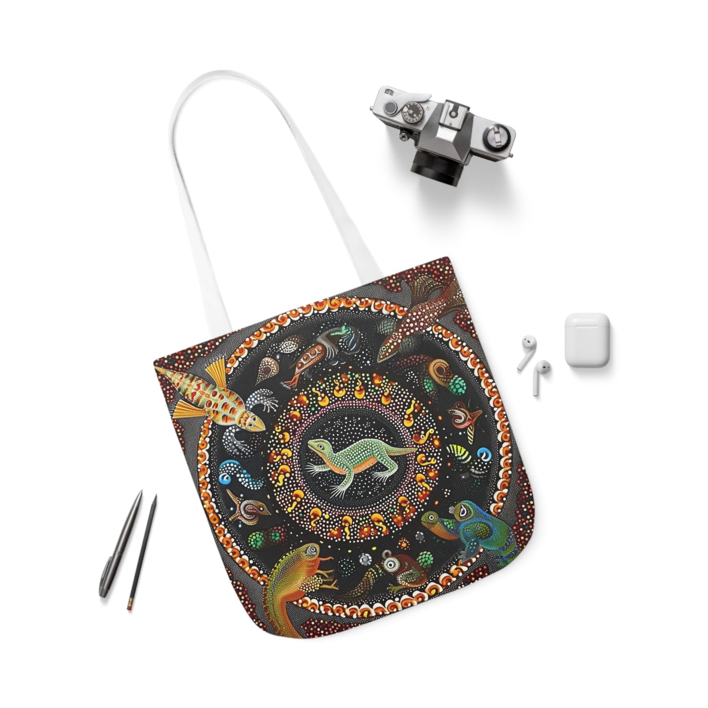Native Australian Art #2 - Polyester Canvas Tote Bag (AOP)