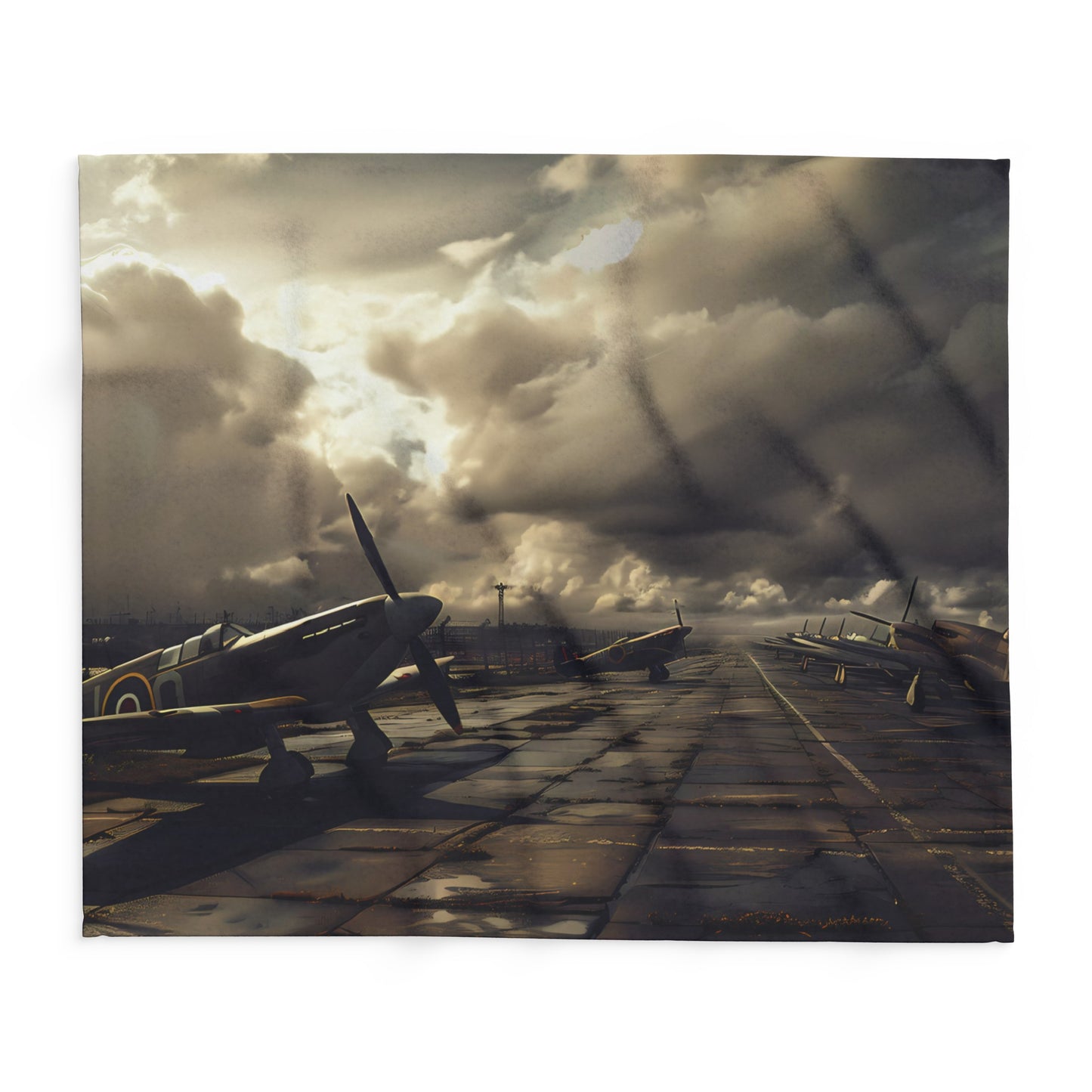 WW2 Airfield #1 Arctic Fleece Blanket - UK