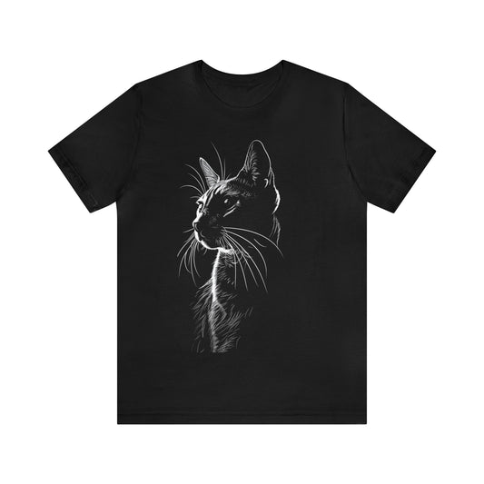 Cat Silhouette #5 - Unisex Jersey Short Sleeve Tee