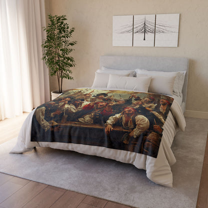 Pirate Party Soft Polyester Blanket - Cozy Throw for Nautical Enthusiasts UK