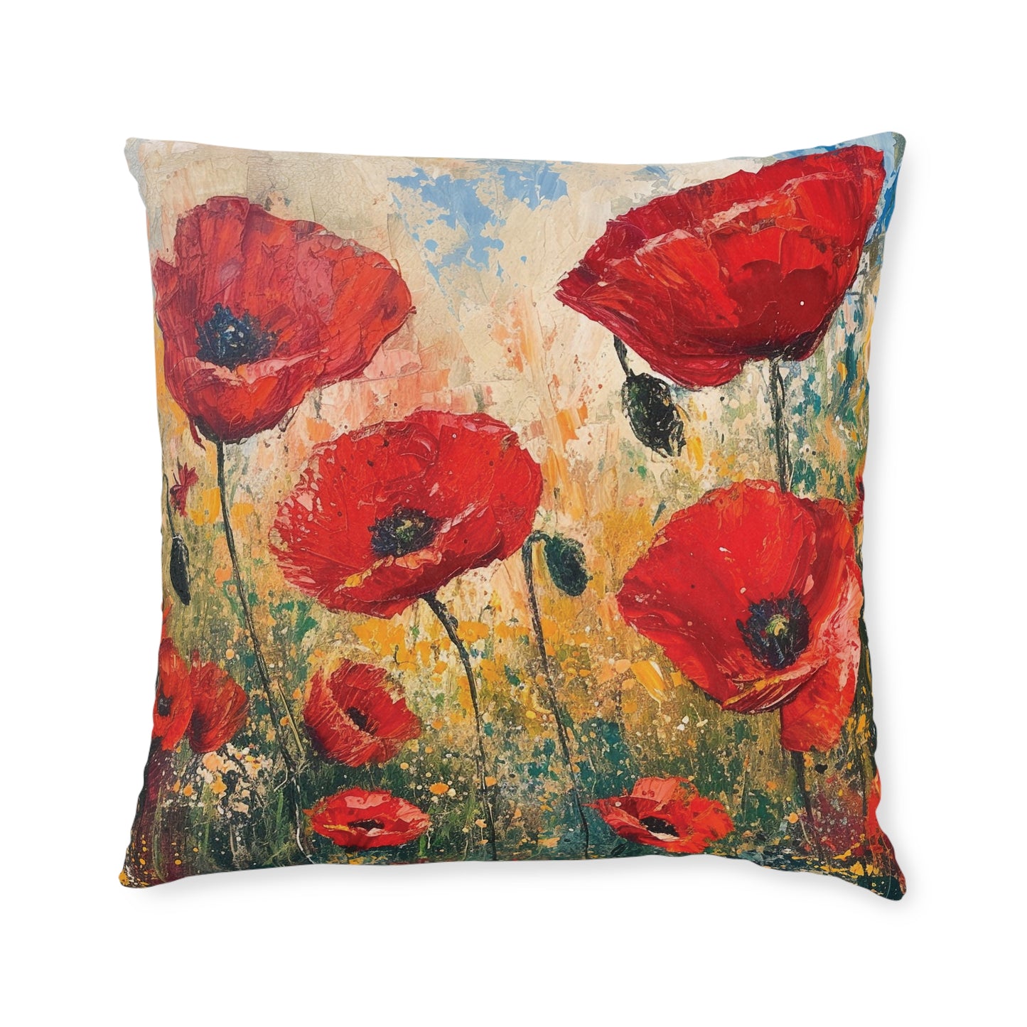 Poppies - Square Pillow - UK