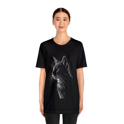 Cat Silhouette #1 - Unisex Jersey Short Sleeve Tee