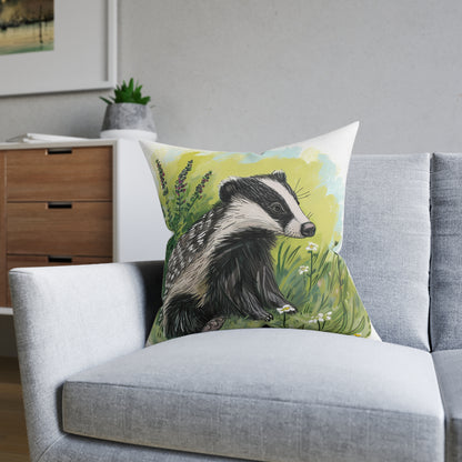 Badger 1 - Square Pillow - UK