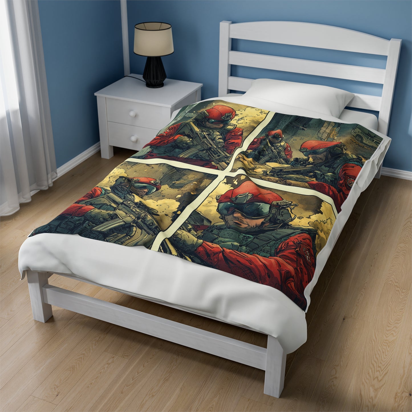 Special Forces Comic Cover  - Velveteen Plush Blanket USA