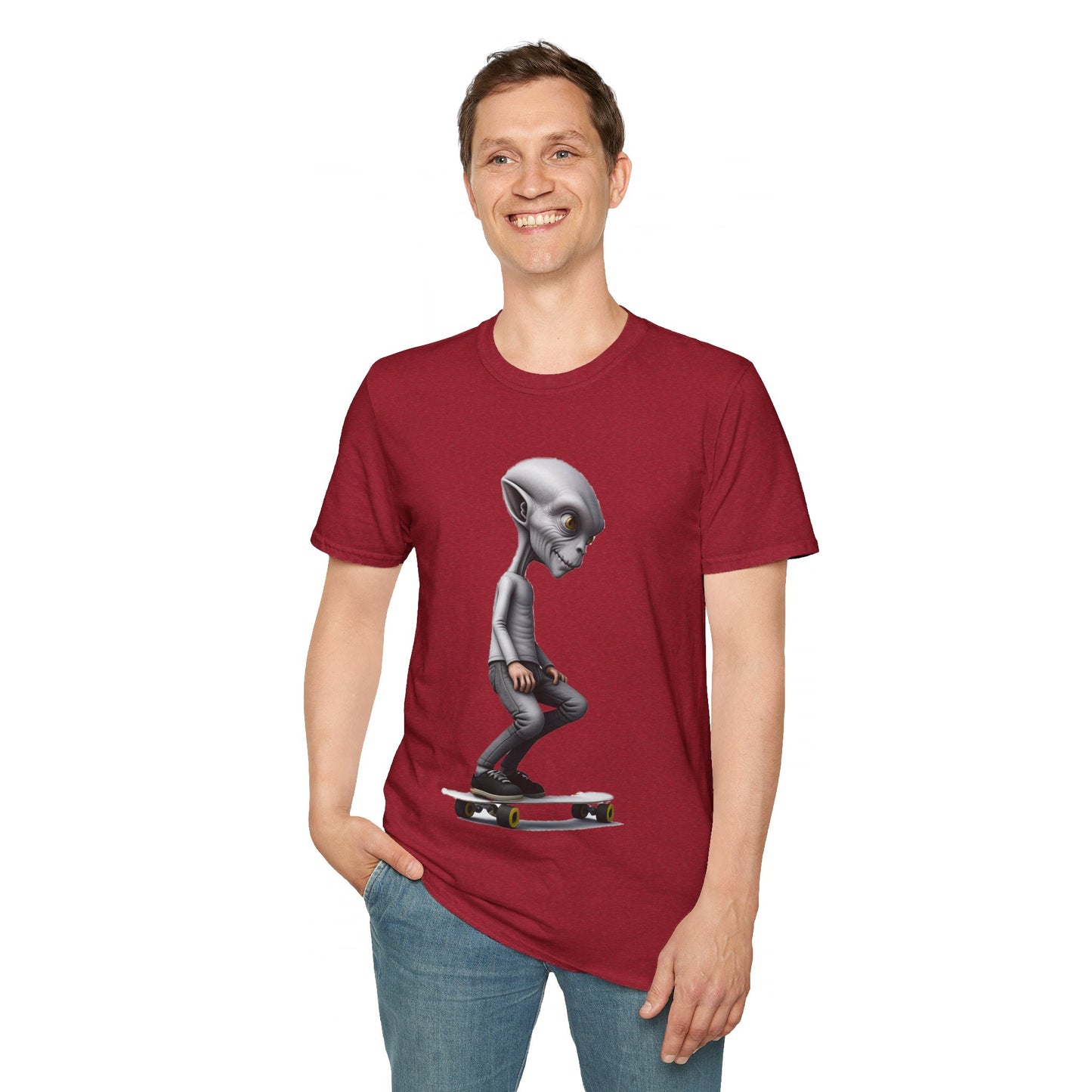 Alien Skater - Unisex Softstyle T-Shirt - UK
