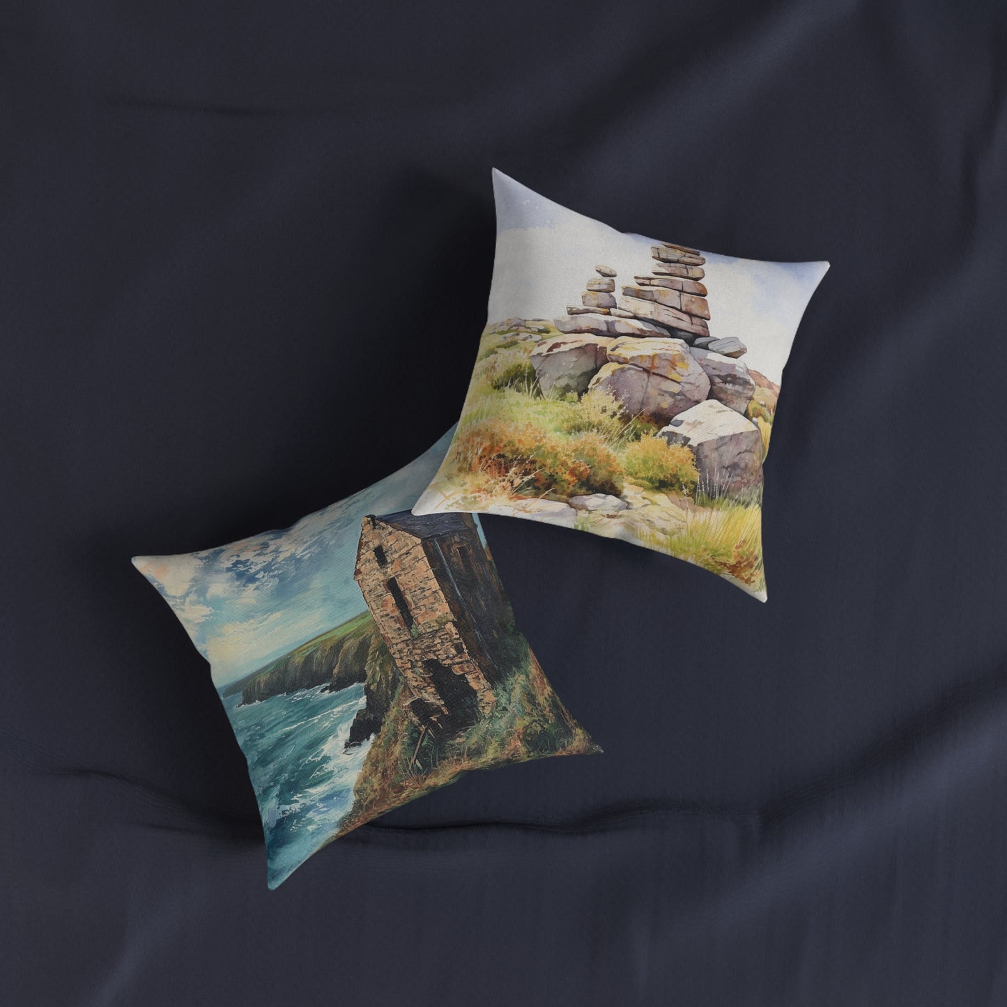 Cornwall - Square Pillow - UK