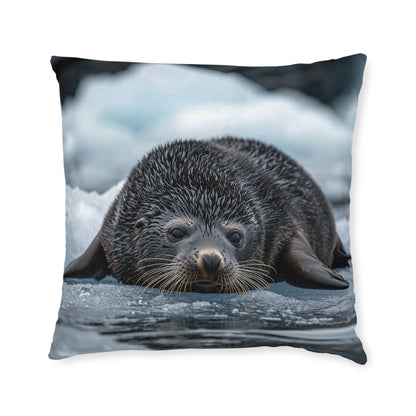 Cute Fur Seal Design Square Pillow - Perfect for Ocean Lovers UK