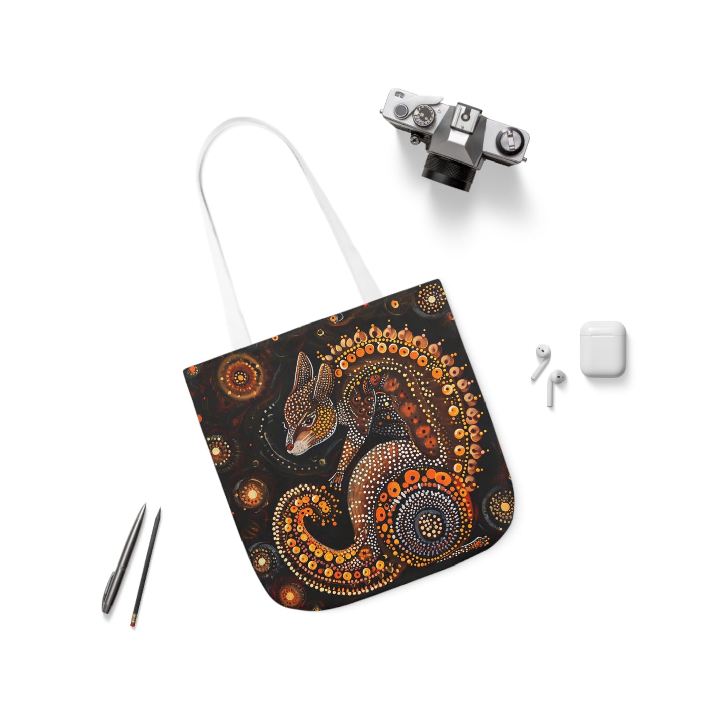 Native Australian Art #3 - Polyester Canvas Tote Bag (AOP)